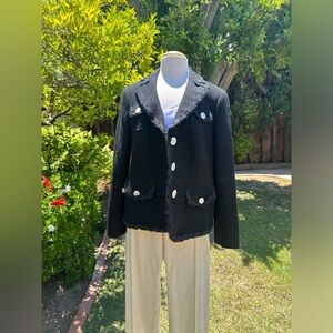 Linen fabric! Has a whole on the undergarment in the right side. No other damage